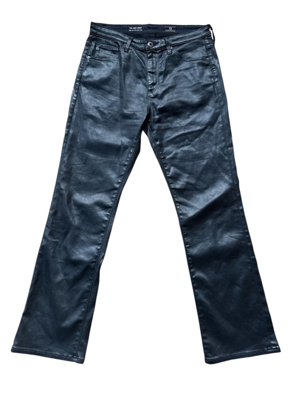Ag Adriano Goldschmied Black Coated Boot Cut Jeans